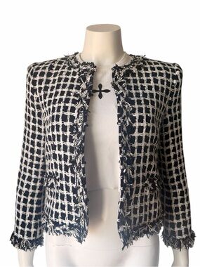 ALICE + OLIVIA PLAID PRINT JACKSON